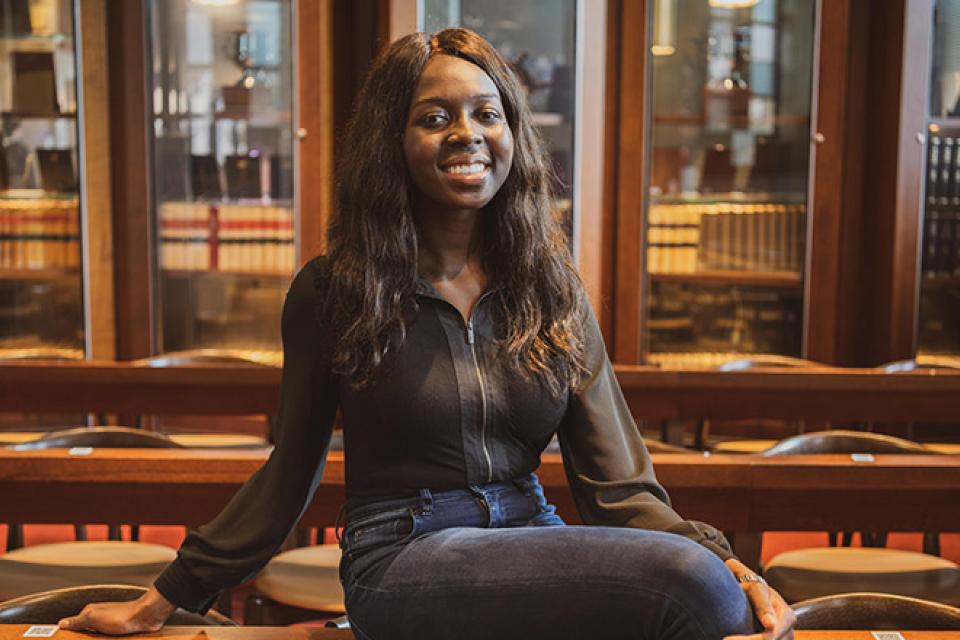A young black woman